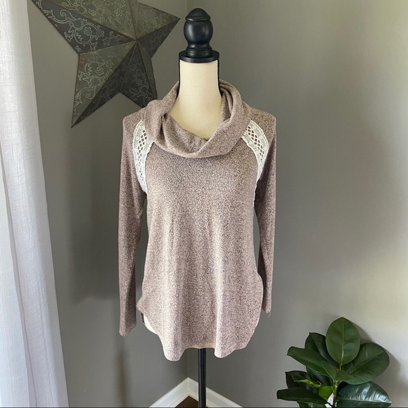 Moa Moa Cowl Neck Sweater Pink Sz Small - Picture 1 of 10